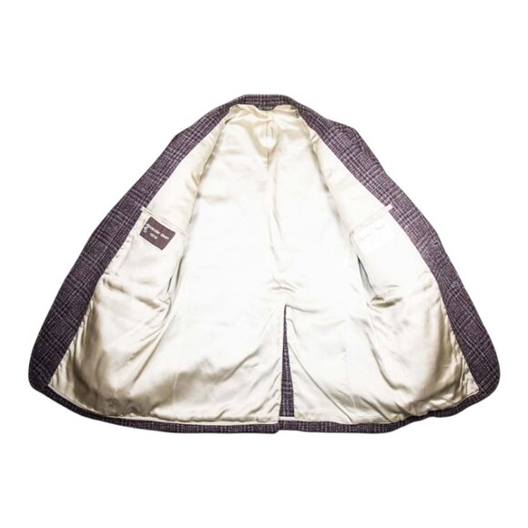 Alexander Dean x Harris Tweed Overcheck Dogstooth Wool Sport Coat 42R - Picture 3 of 7